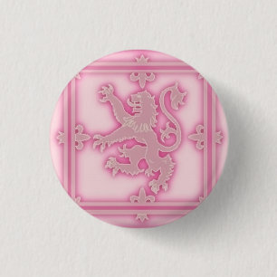 Zügelloser Löwe-Rosa-Glühen-Knopf Button