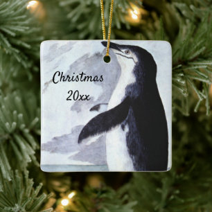 Zügelpinguin, Alte Vögel aus der Antarktis Keramikornament