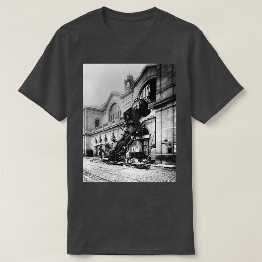 Zugentgleisung am Bahnhof Montparnasse T-Shirt (Design vorne)