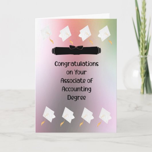 Zugeordneter Abschluss in der Rechnungslegung mit Dankeskarte (Vorderseite)