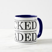 Zugeschlossener und geladener Keuschheitsentwurf Tasse (VorderseiteRechts)