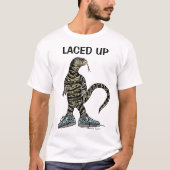„zugeschnürtes“ Lace-Monitor-Hemd T-Shirt (Vorderseite)