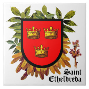 Zugeschriebenes Wappen von St. Etheldreda (Audrey) Fliese