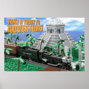 Zugexpedition zu antiken Ruinen Poster