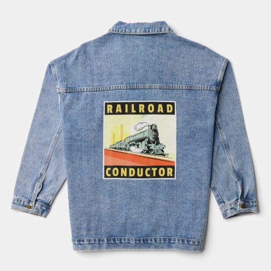 Zugfahrscheinwerfer Jeansjacke (Rückseite)