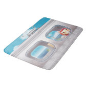 Zugfahrt mit Katze Badematte (Schrägansicht)