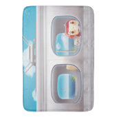 Zugfahrt mit Katze Badematte (Vorderseite Vertikal)