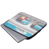 Zugfahrt mit Katze Laptopschutzhülle (Vorne Knopf)
