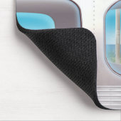 Zugfahrt mit Katze Mousepad (Ecke)