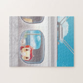 Zugfahrt mit Katze Puzzle (Horizontal)