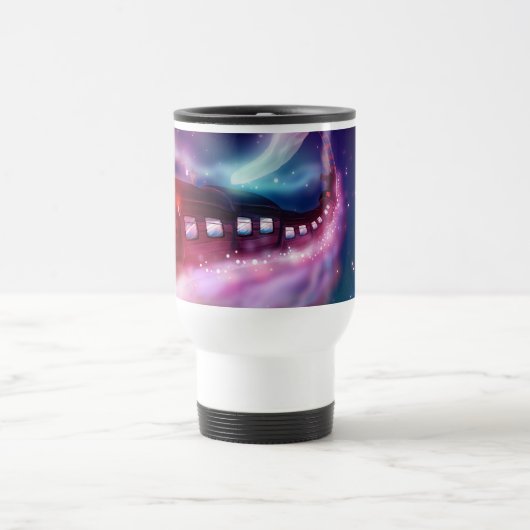 Zugfahrt zum Mond Reisebecher (Mittel)