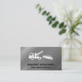 Zugfahrzeug | Hintergrund für metallisch gebürstet Visitenkarte (Stehend Vorderseite)