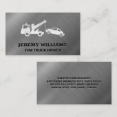 Zugfahrzeug | Hintergrund für metallisch gebürstet Visitenkarte (Vorne/Hinten)