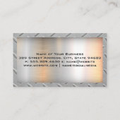 Zugfahrzeug | Metall-Hintergrund Visitenkarte (Rückseite)