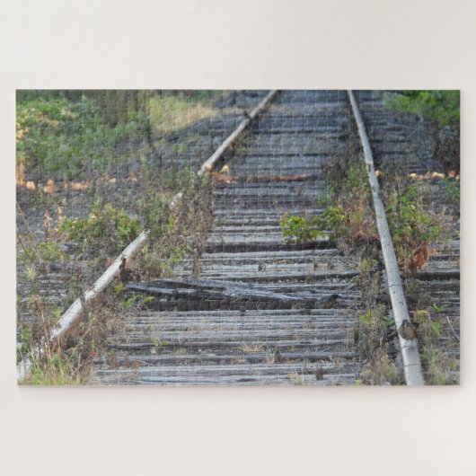 Zuggleise und kleiner Vogel Puzzle (Horizontal)