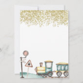 Zugjunge zum zweiten Geburtstag Einladung (Rückseite)