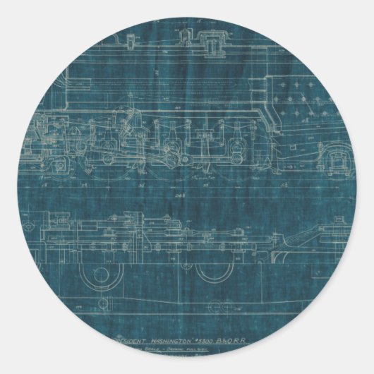 Zugkonzept I Runder Aufkleber (Vorderseite)