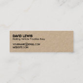 Zugkraft Mini Visitenkarte (Rückseite)