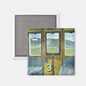 Zuglandschaft (von Eric Ravilious) Magnet (Vorderseite/Rückseite)