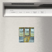 Zuglandschaft (von Eric Ravilious) Magnet (In Situ (Geschirrspüler))