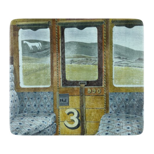 Zuglandschaft (von Eric Ravilious) Schneidebrett (Vorderseite)