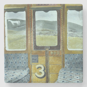 Zuglandschaft (von Eric Ravilious) Steinuntersetzer
