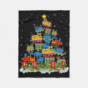 Zugliebhaber Weihnachtsbaum Santa Weihnachtszug Fleecedecke