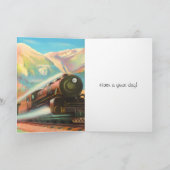 Zuglokomotive Happy Birthday Karte (Innenseite)