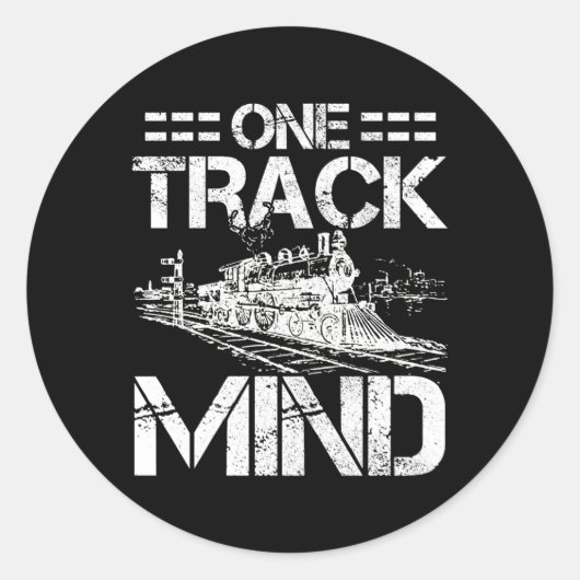 Zuglokomotive Modellbahn Runder Aufkleber (Vorderseite)