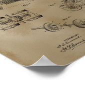 Zuglokomotive-Patent Zeichnend Poster (Ecke)