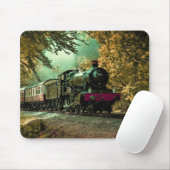 Zuglokomotive Retro Vintage Herbstlaube Mousepad (Mit Mouse)