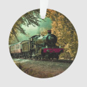 Zuglokomotive Retro Vintage Herbstlaube Ornament (Vorderseite)