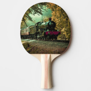 Zuglokomotive Retro Vintage Herbstlaube Tischtennis Schläger