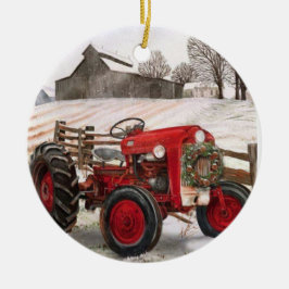 Zugmaschine Keramik Ornament