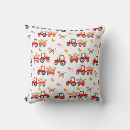 Zugmaschine mit landwirtschaftlichen Nutztieren Kissen