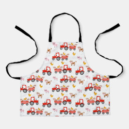 Zugmaschine mit landwirtschaftlichen Nutztieren Schürze