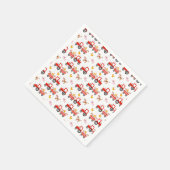 Zugmaschine mit landwirtschaftlichen Nutztieren Serviette (Ecke)