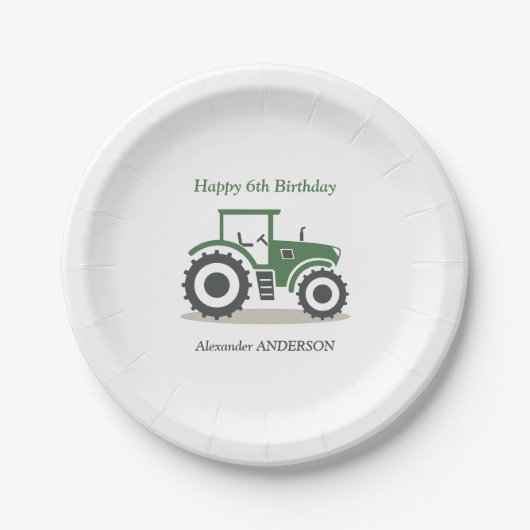 Zugmaschine Pappteller (Vorderseite)