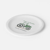 Zugmaschine Pappteller (Schrägansicht)