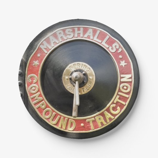 ZUGMASCHINEN PAPPTELLER (Vorderseite)