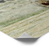 Zugmaschinen, rollende Ballen aus Heu Poster (Ecke)