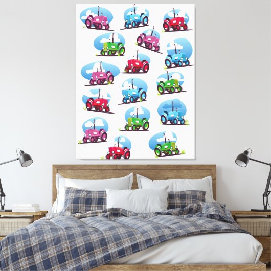 Zugmuster Leinwanddruck (Insitu (Schlafzimmer))