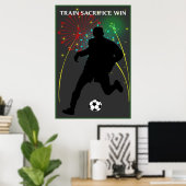 Zugopferung Win-Fußball-Poster Poster (Heimbüro)