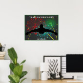 Zugopferung Win Schwimmen Poster (Heimbüro)