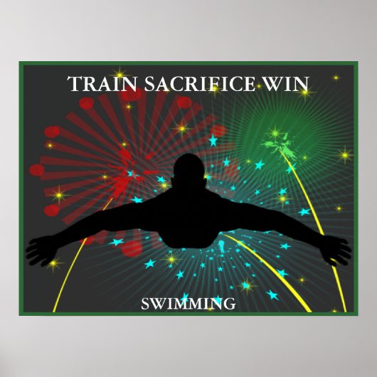Zugopferung Win Schwimmen Poster (Vorne)