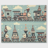 Zugpapier zum Geburtstag Geschenkpapier (Flach)