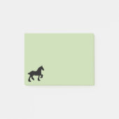 Zugpferd-Silhouette Post-it Klebezettel (Vorderseite)