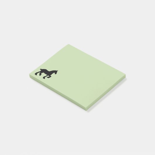 Zugpferd-Silhouette Post-it Klebezettel (angewinkelt)