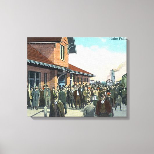 Zugreisende entfällt der Boarding Leinwanddruck (Vorderseite)