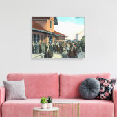 Zugreisende entfällt der Boarding Leinwanddruck (Insitu (Wohnzimmer))